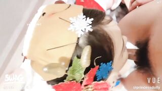 台湾最大SWAG直播平台系列作品12：princessdolly 圣诞全新推出 小麋鹿肉棒打脸口交控必收国语对白颜射指定720P高清