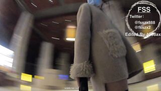 【重磅推荐】知名Twitter户外露出网红FSS冯珊珊酒店露出广场外被大叔当众调戏