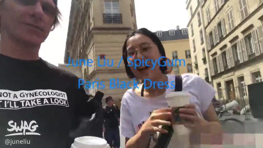 [037]女 友 體 驗 巴 黎 街 頭 漫 步 黑 絲 上 衣 深 喉 口 交 無 套 內 射 劉 玥